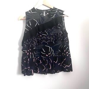 Markus Lupfer leaf print Silk Blouse top